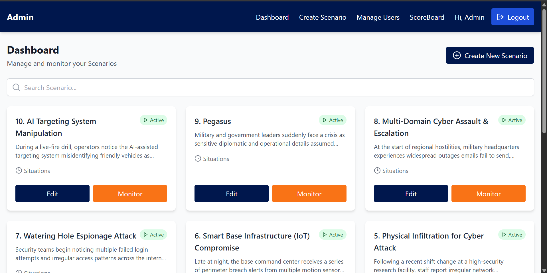 Hacktify TTX Platform Incident Scenario Library and Crisis Drills